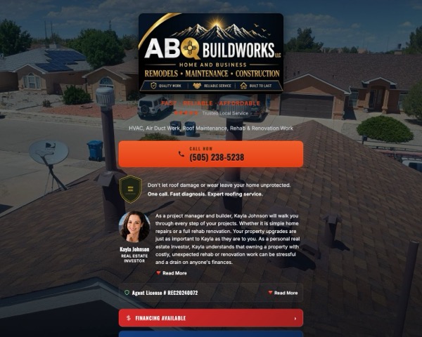 ABQ Build Work website screenshot