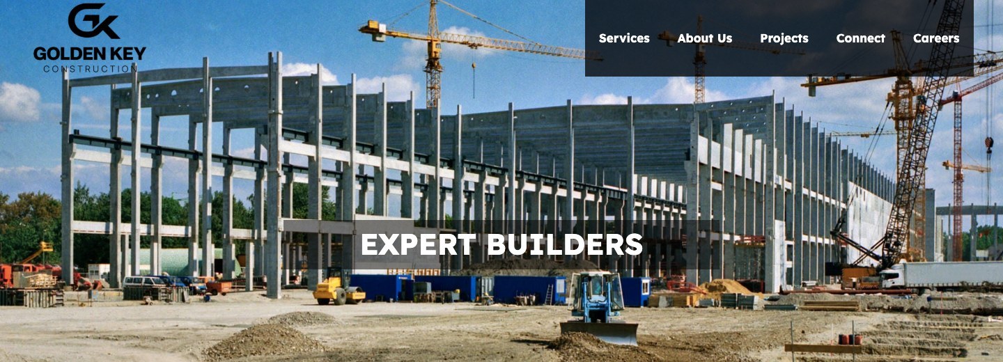 Golden Key Construction website screenshot